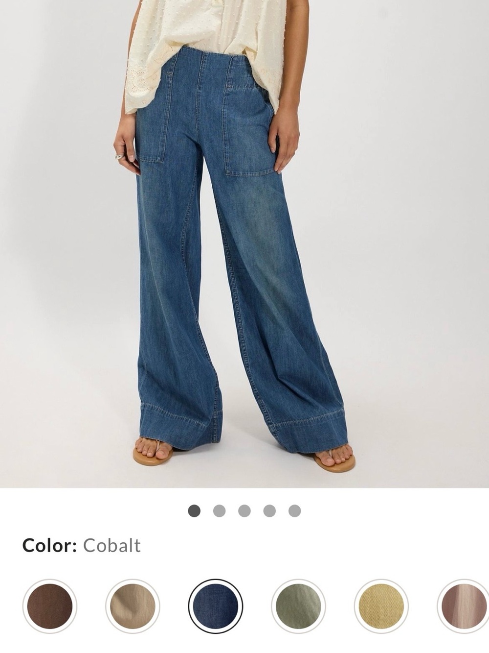NWT We The Free Breezy Denim Pull-On Jeans